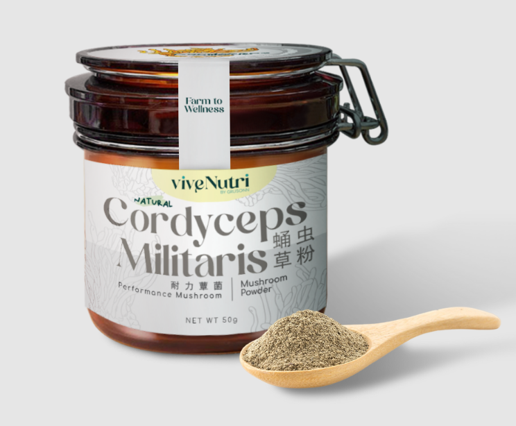 CA260107-Y72-ViveNutri 蛹蟲草粉 Cordyceps Militaris Mushroom Powder 50G (EXP 2027/2028)