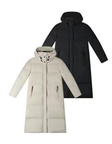 0109An48-春節靚衫-長風褸 (黑/白色)（A48）