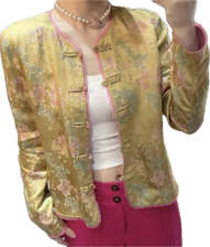 0109An58-春節靚衫-中式外套 (金色)（A58）