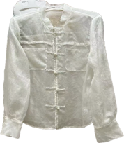 0109An59-春節靚衫-中式外套 (白色)（A59）