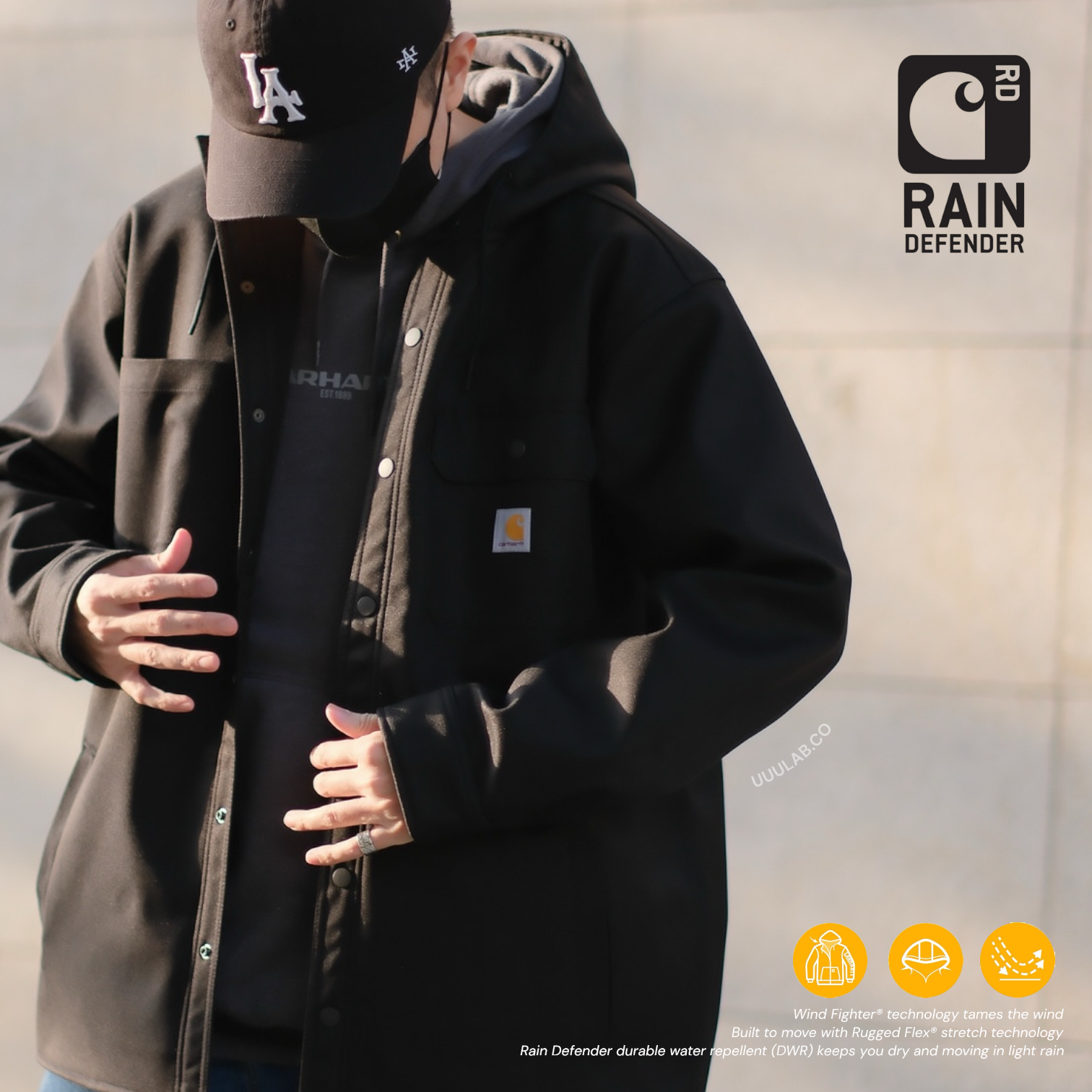 🇺🇸Carhartt RainDefender® 輕量 內磨毛機能連帽外套