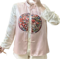 0109An66-春節靚衫-中式外套(中間有圖案)（A66）