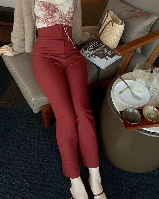 設計師家巨高腰休閒喇叭西裝褲