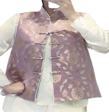 0109An70-春節靚衫-中式背心(紫色)（A70）