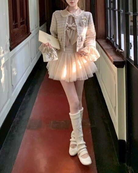 設計師家不規則蕾絲網紗堆疊褲裙