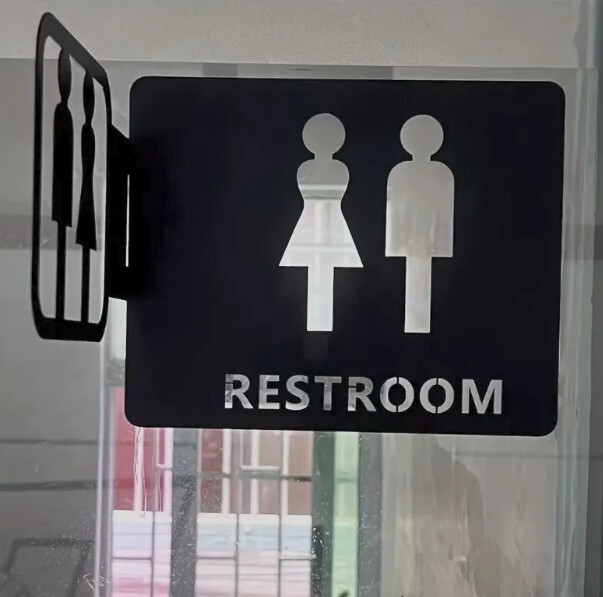 金屬壁貼-RESTROOM