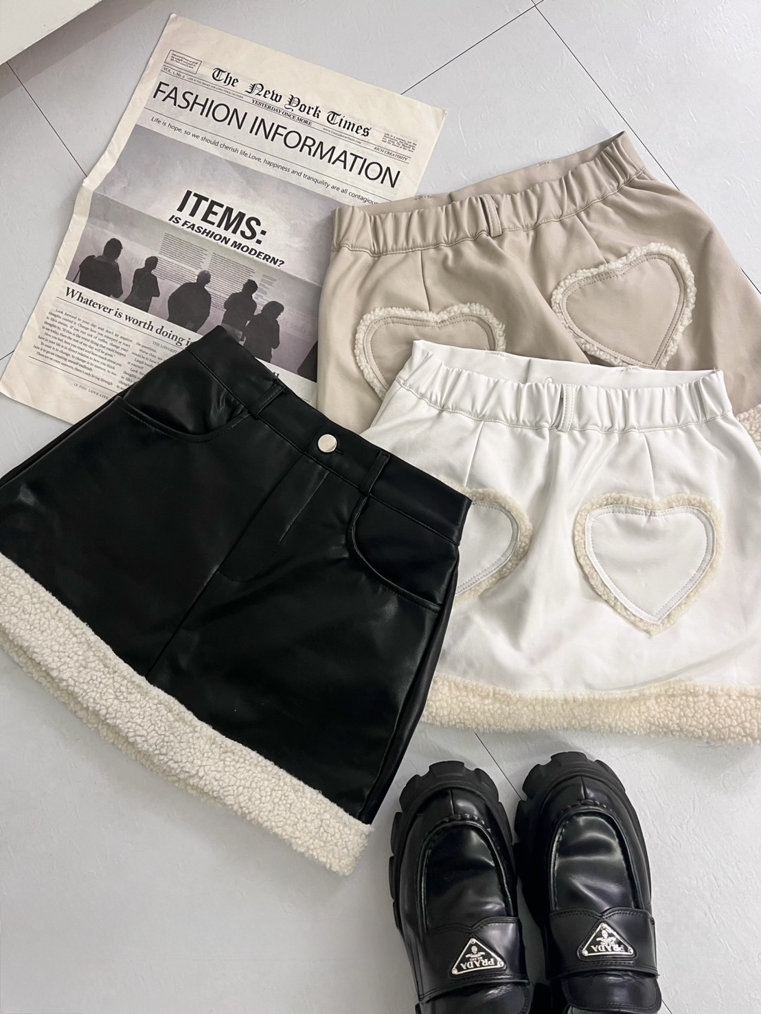 🇹🇼絨心漫舞|愛心毛毛皮短裙