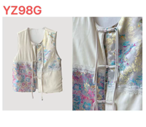 0109An81-春節靚衫-中式背心 (彩色圖案)（A81）