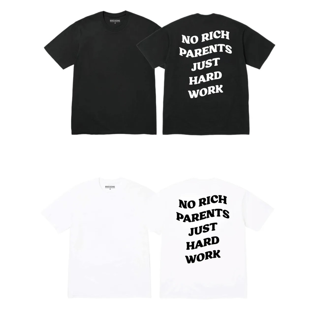 Bootlegway｜"RICH GEN" Tee (Black/White)