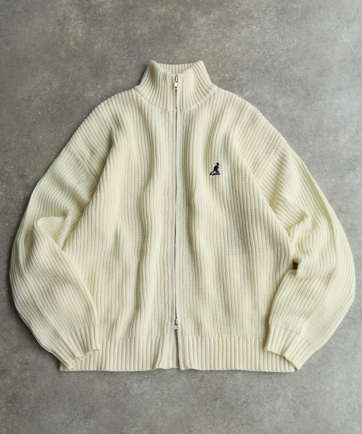 KANGOL / Knit Full-Zip Sweater