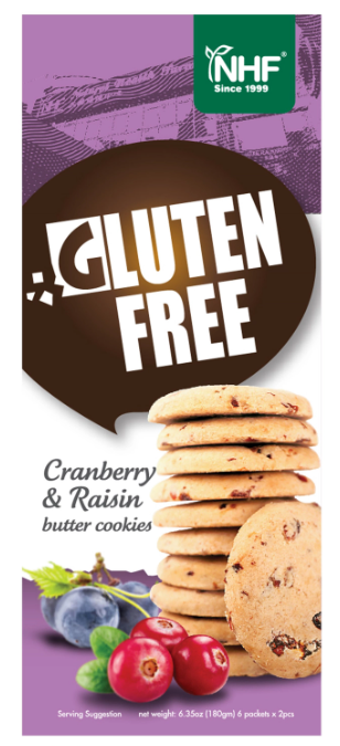 CA260107-Y14-NHF-Gluten Free Cookies-Cranberry Raisin(180G *6EA) (EXP 5/2027)