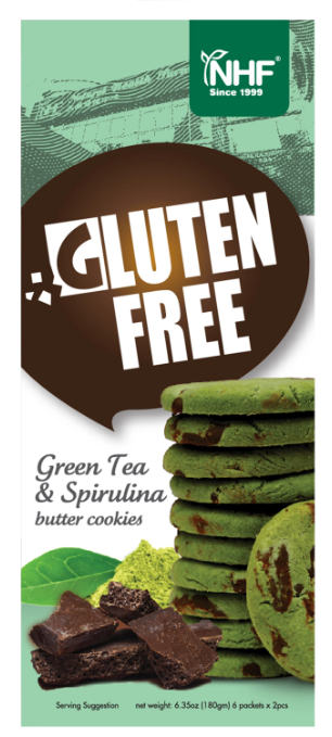 CA260107-Y17-NHF-Gluten Free Cookies-Green Tea Spirulina (180G *6EA) (EXP 5/2027)