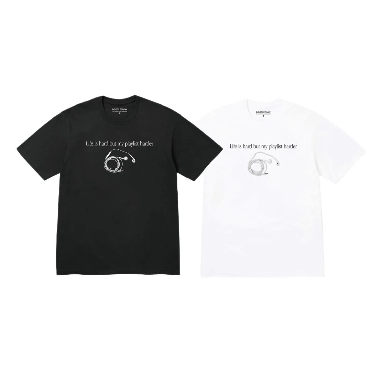 Bootlegway｜"PLAYLIST" Tee (Black/White)