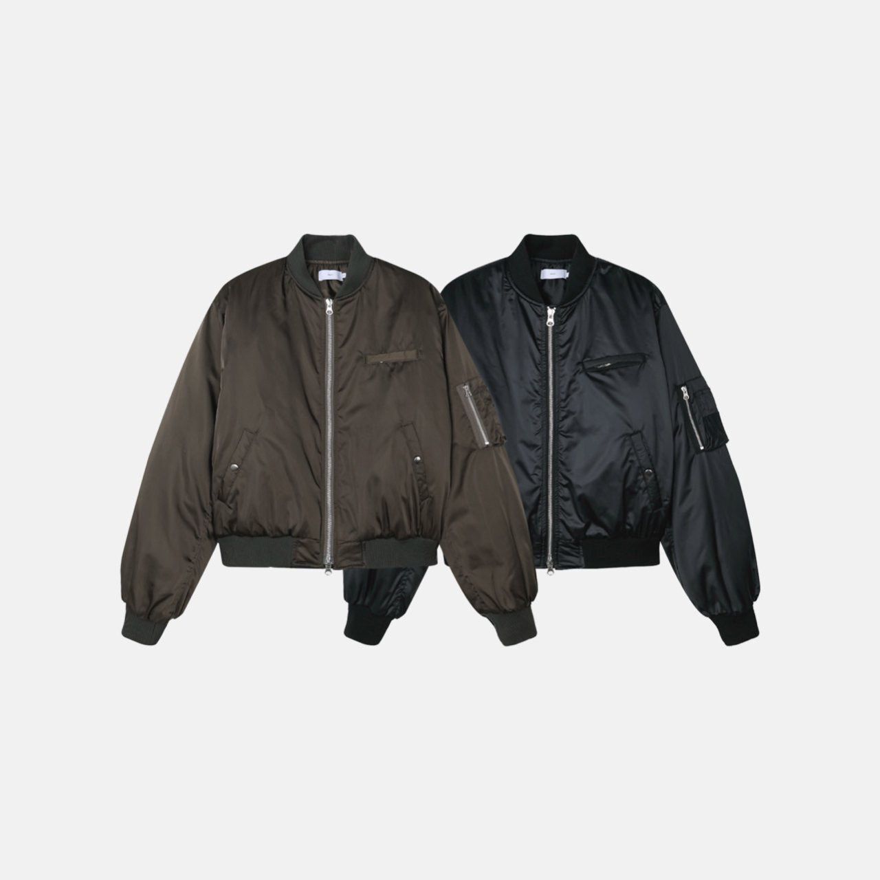 淨色拉鍊外套(薄夾棉) MENTO-031JK