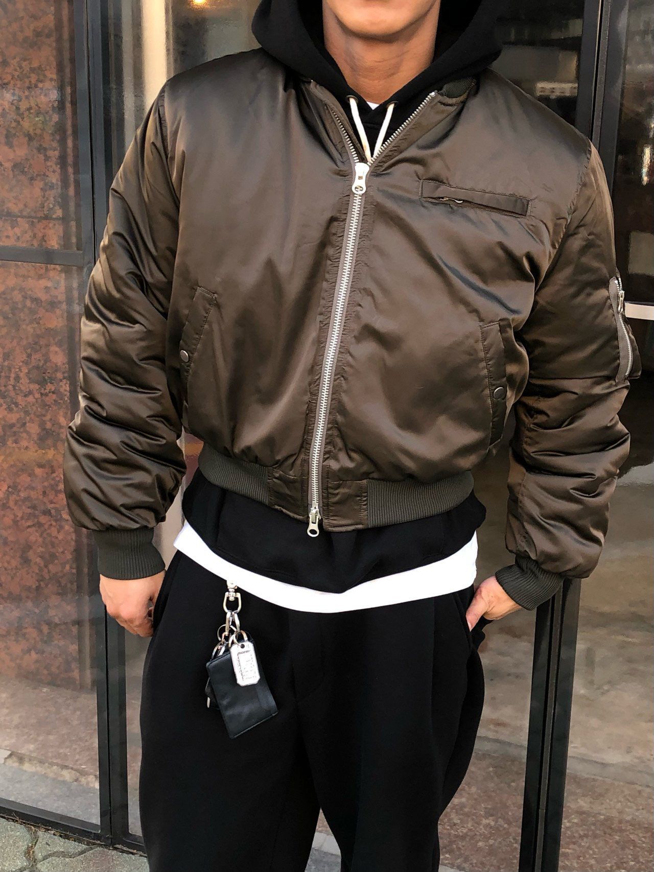 淨色拉鍊外套(薄夾棉) MENTO-031JK