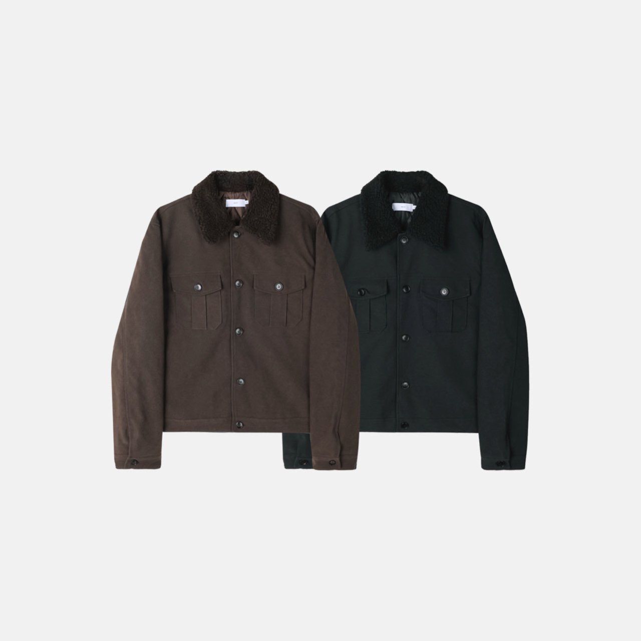 毛毛領開胸外套(薄夾棉) MENTO-032JK