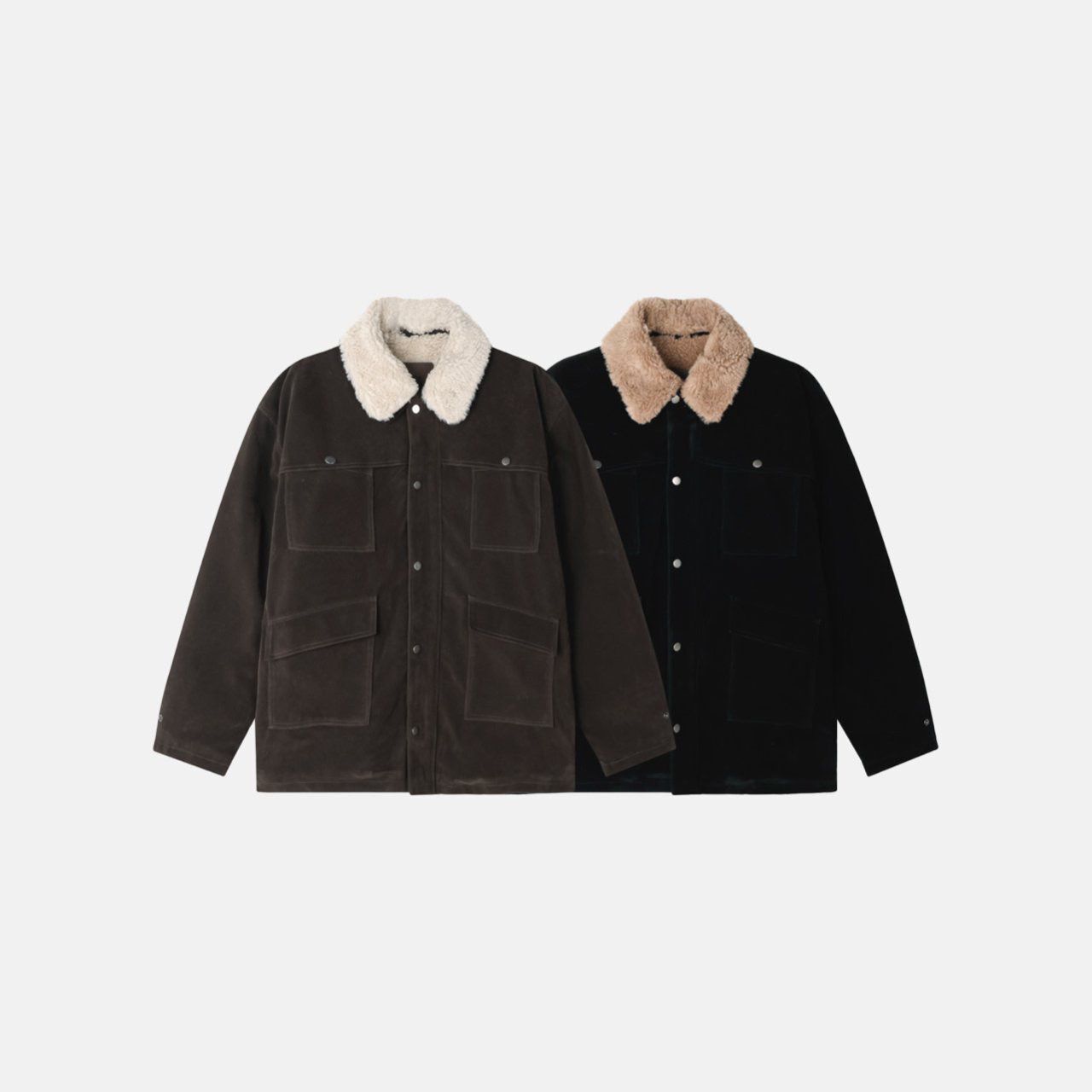 毛毛領拉鍊外套 MENTO-036JK