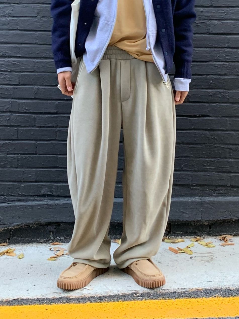 淨色可束腳運動褲 MENTO-037P