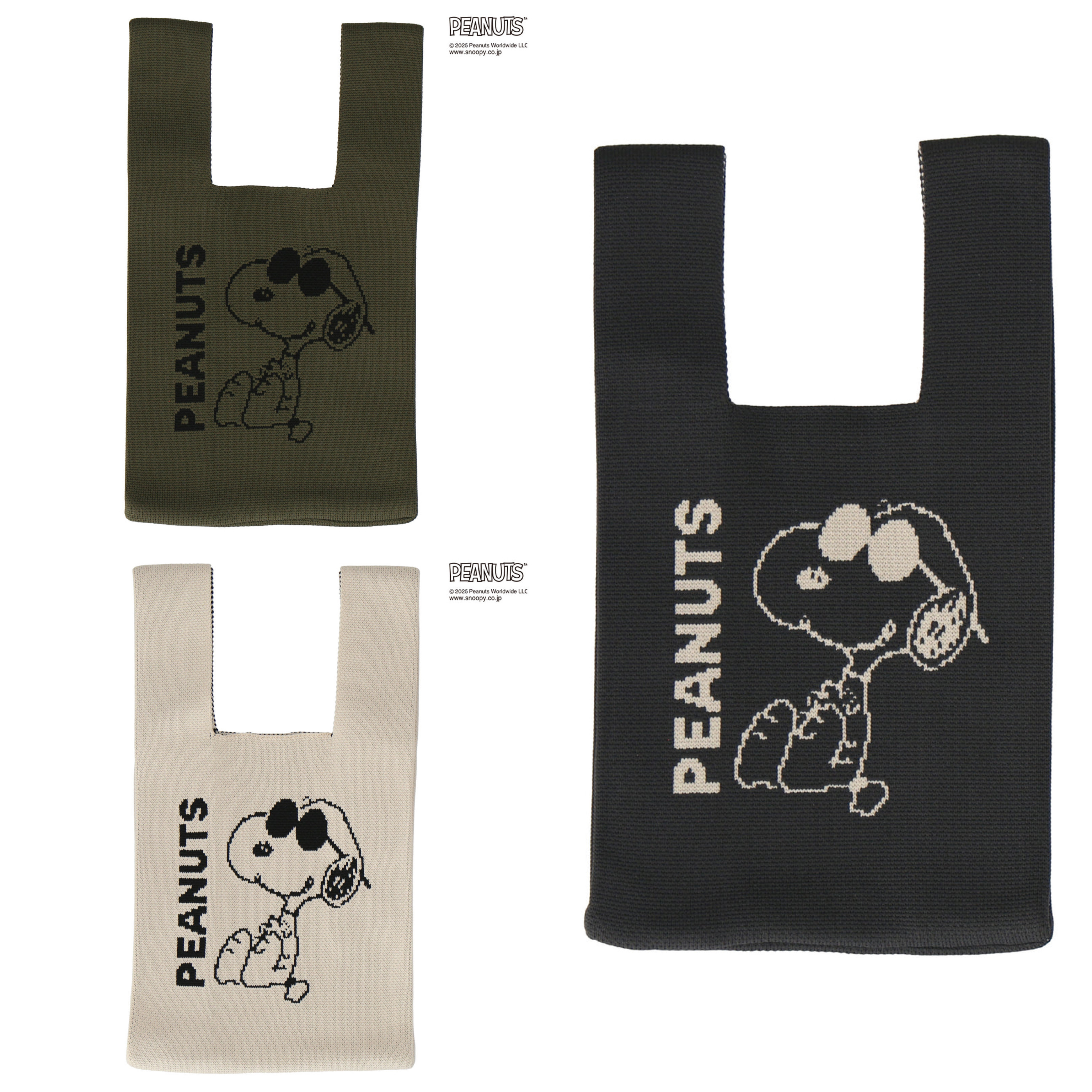 JP Snoopy 針織版迷你手挽袋 4527 4503 4510 TK260108