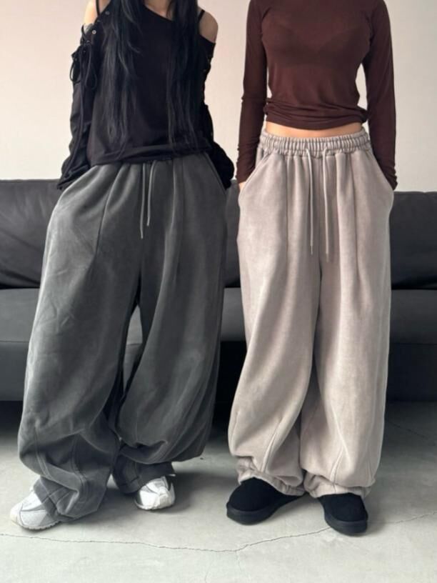 洗水淨色可束腳運動褲 Seeot-093P