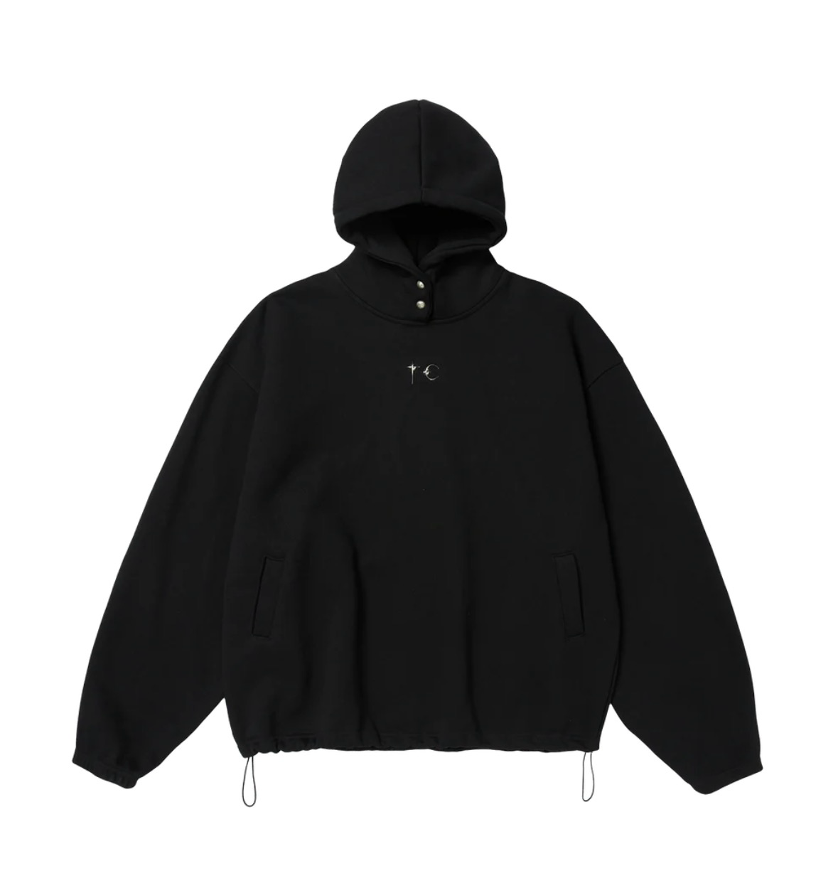 [THUG CIUB] 扣領/按扣高領帽T