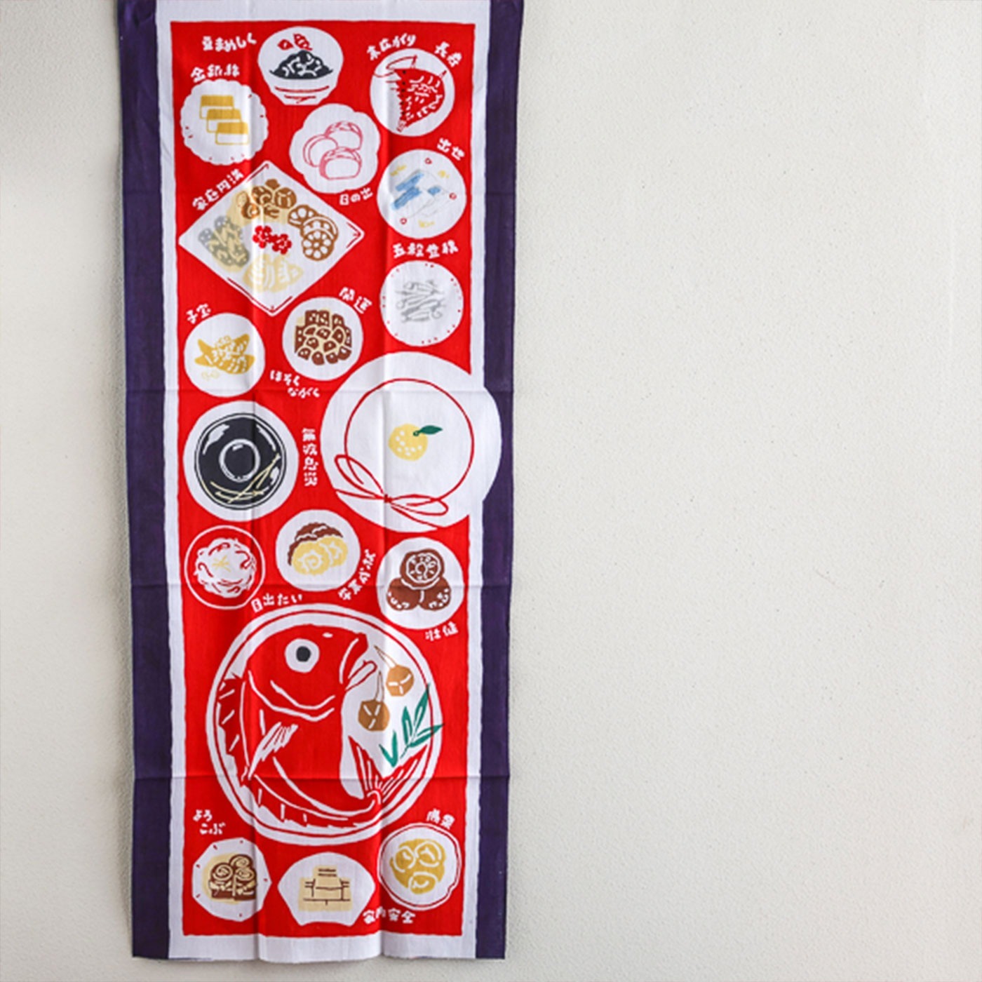 年年有魚 純棉茶巾｜日本戸田屋商店