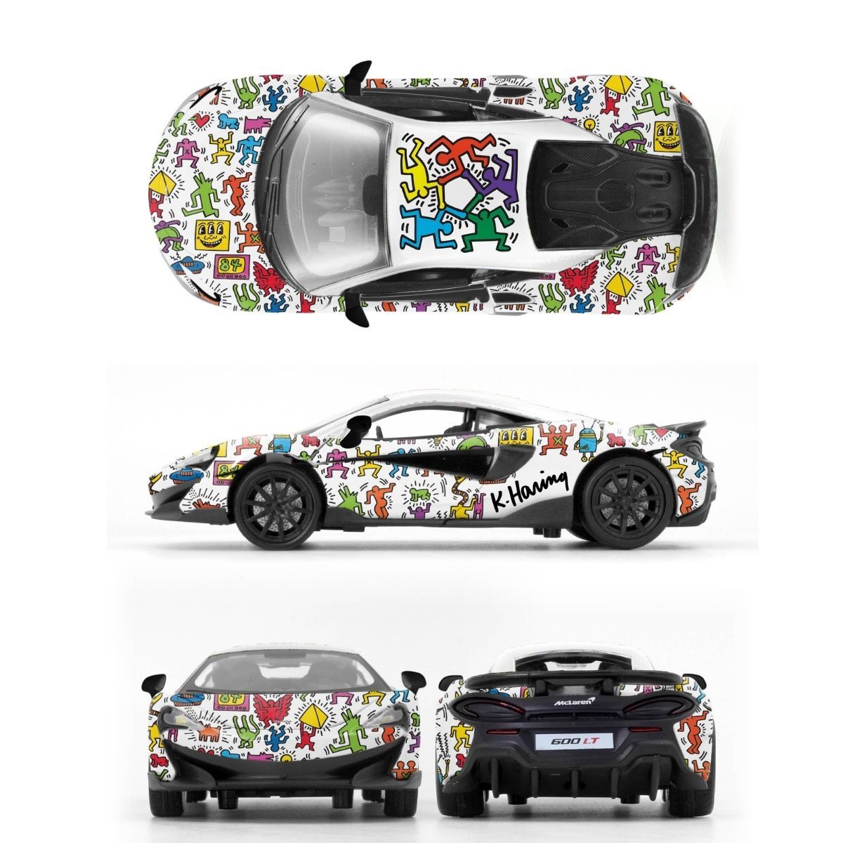 合金模型車 - 1:32McLaren600LT KeithHaring聯名白色