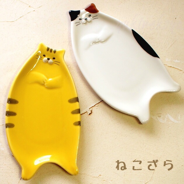 貓咪造型 陶瓷甜點盤｜日本美濃燒
