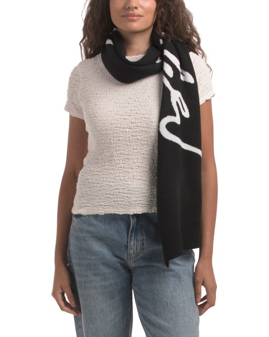 【預購】KARL LAGERFELD H010852 標誌性徽標圍巾