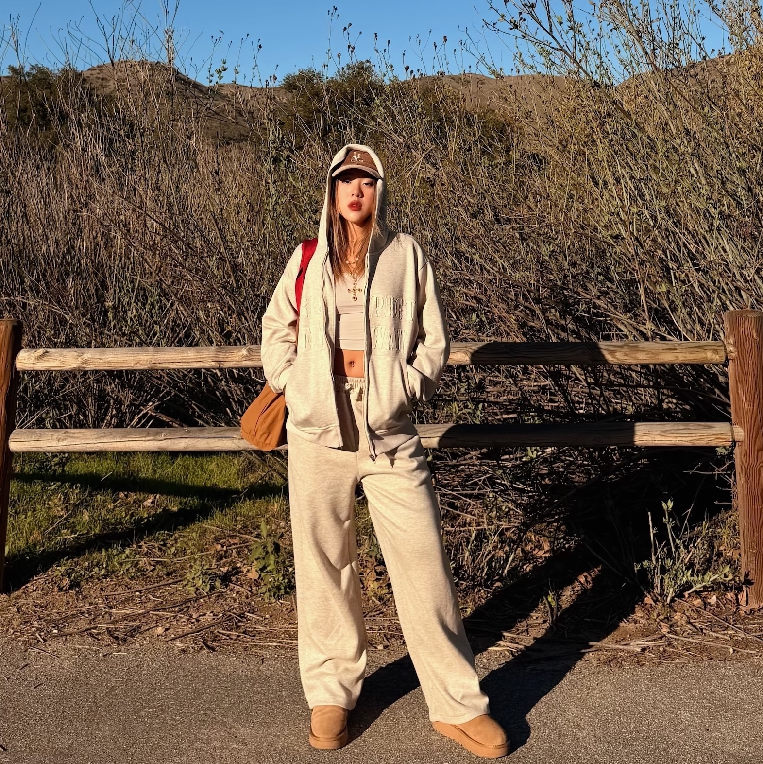 美式燕麥純棉運動套裝(外套+棉褲)🧺