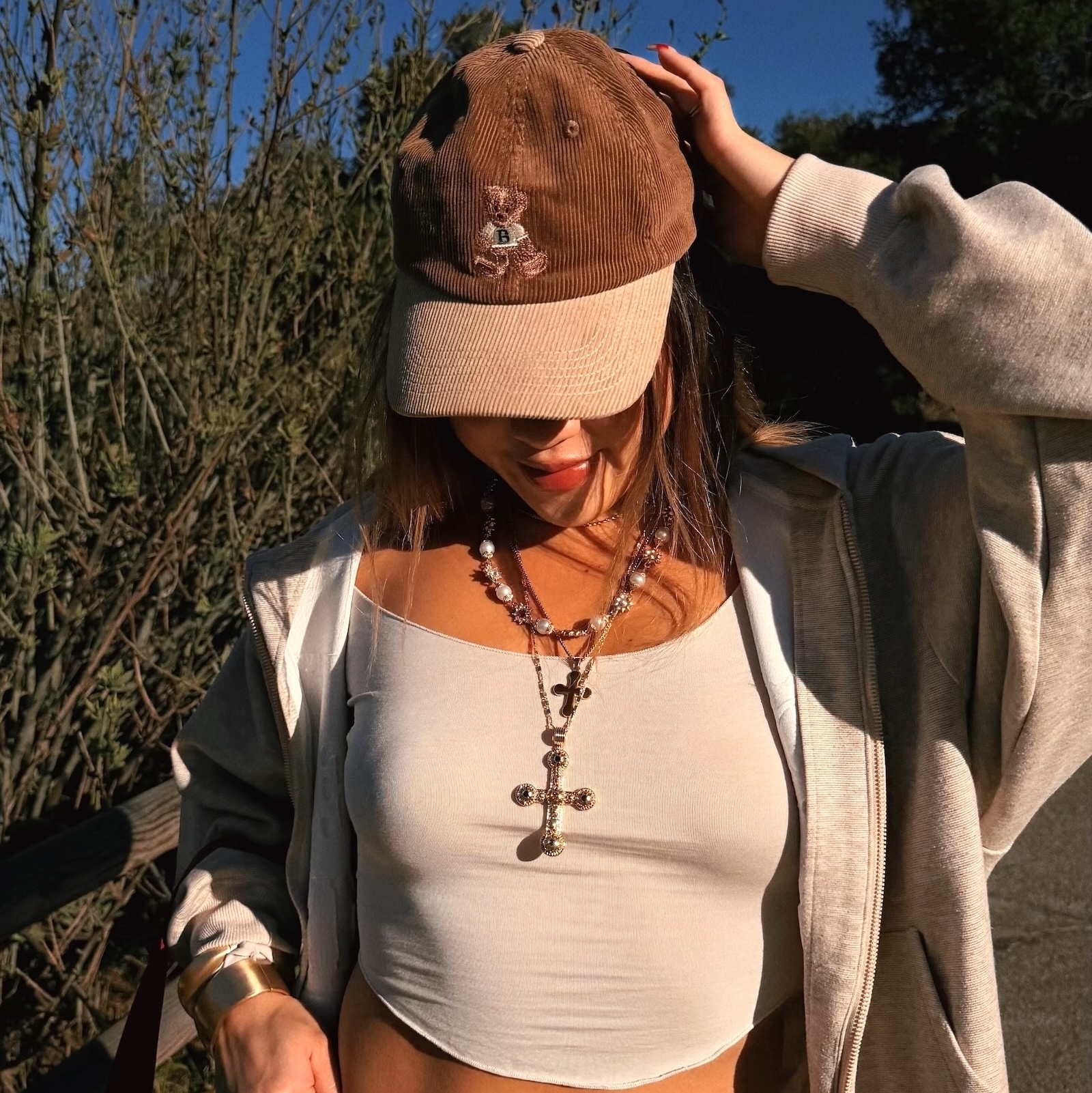 泰迪熊燈芯絨棒球帽🧸