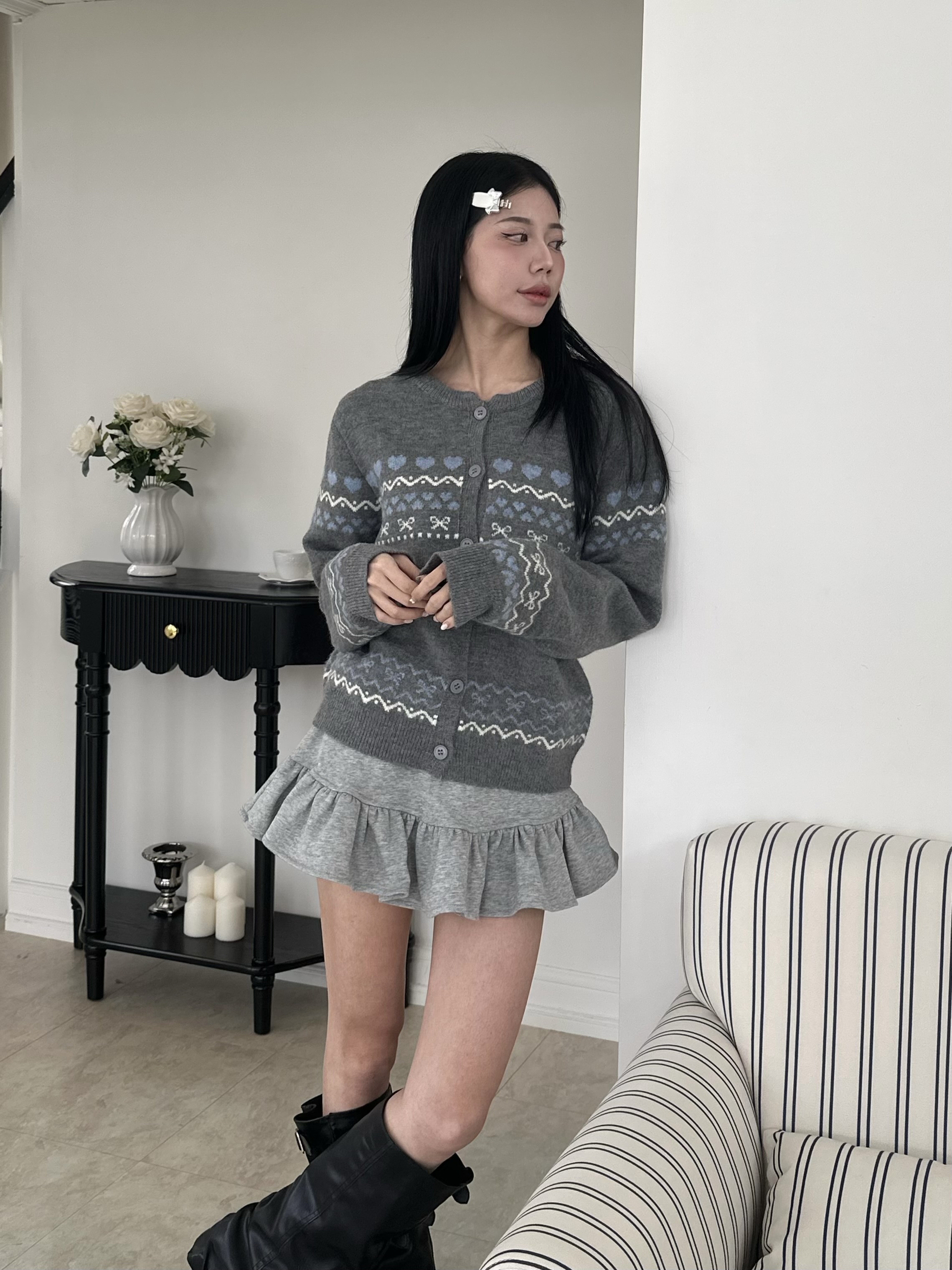 mmb韓系少女荷葉邊棉質短裙