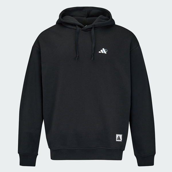 Adidas 愛迪達 Gfx Sports Hood KC2876 男 連帽上衣 帽t 連帽長袖 黑 白 亞版