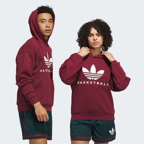 Adidas 愛迪達 Og Foun. Hoodie JW8580 男女 連帽上衣 帽t 連帽長袖 酒紅 白 亞版