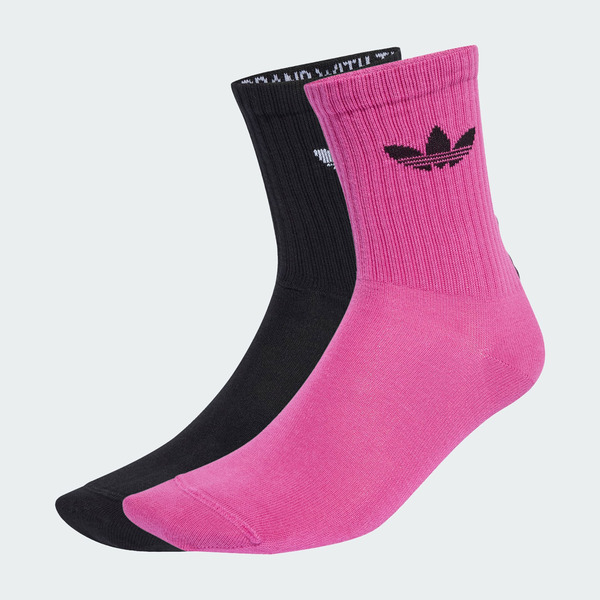 Adidas 愛迪達 Ruffle Crew 2p JX5210 中筒襪 運動襪 2雙入 粉紅 黑