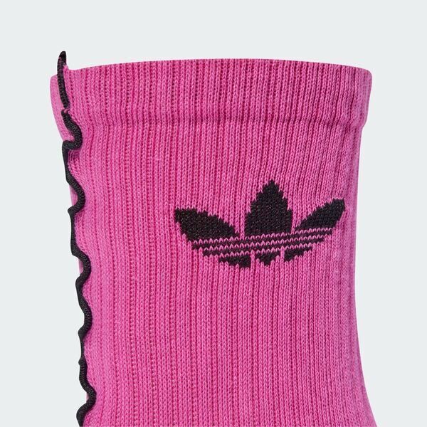 Adidas 愛迪達 Ruffle Crew 2p JX5210 中筒襪 運動襪 2雙入 粉紅 黑
