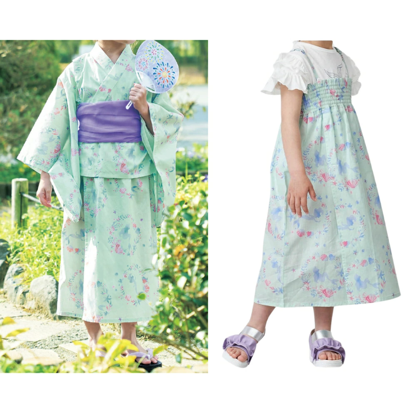 日本 Disney 2WAY 浴衣 / 女童連身裙套裝 - Disney Princess Ariel