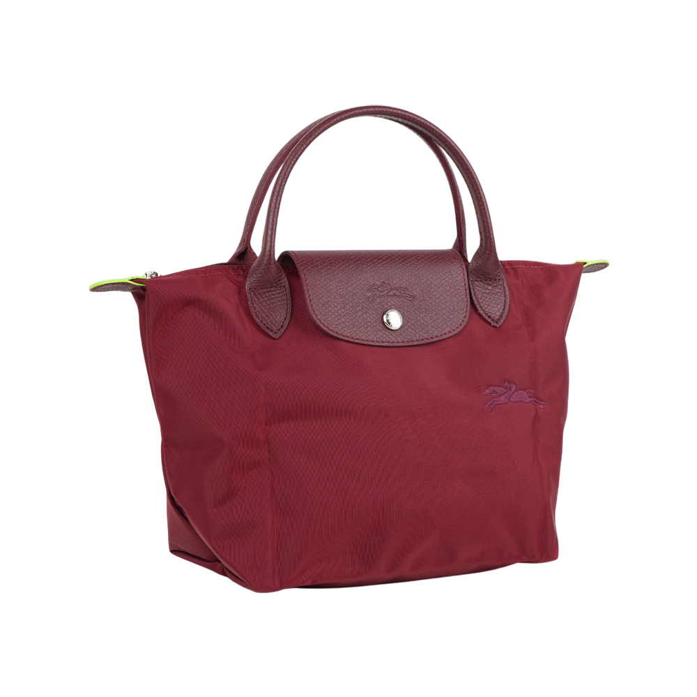 【Longchamp】S號短把LE PLIAGE GREEN摺疊水餃包(紅石榴色)