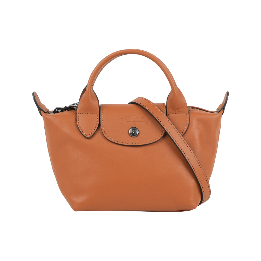 【Longchamp】LE PLIAGE XTRA 牛皮迷你二用折疊包(腰果色)