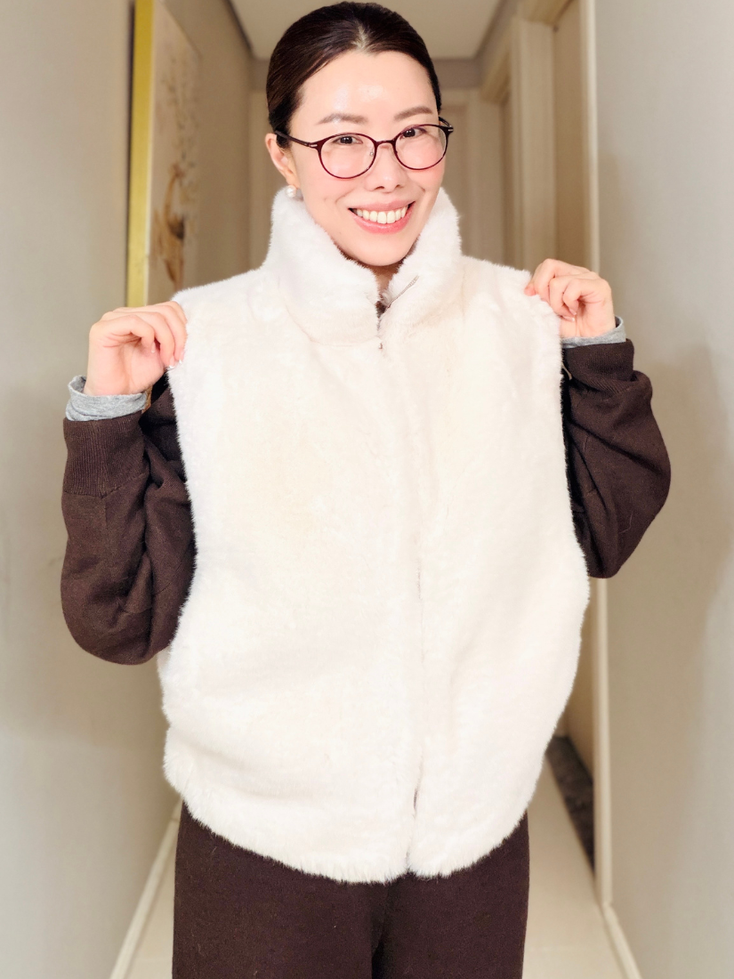 Jovirelle Cloud-Fleece High-Neck Warm Vest [ 2 colors / Free ]