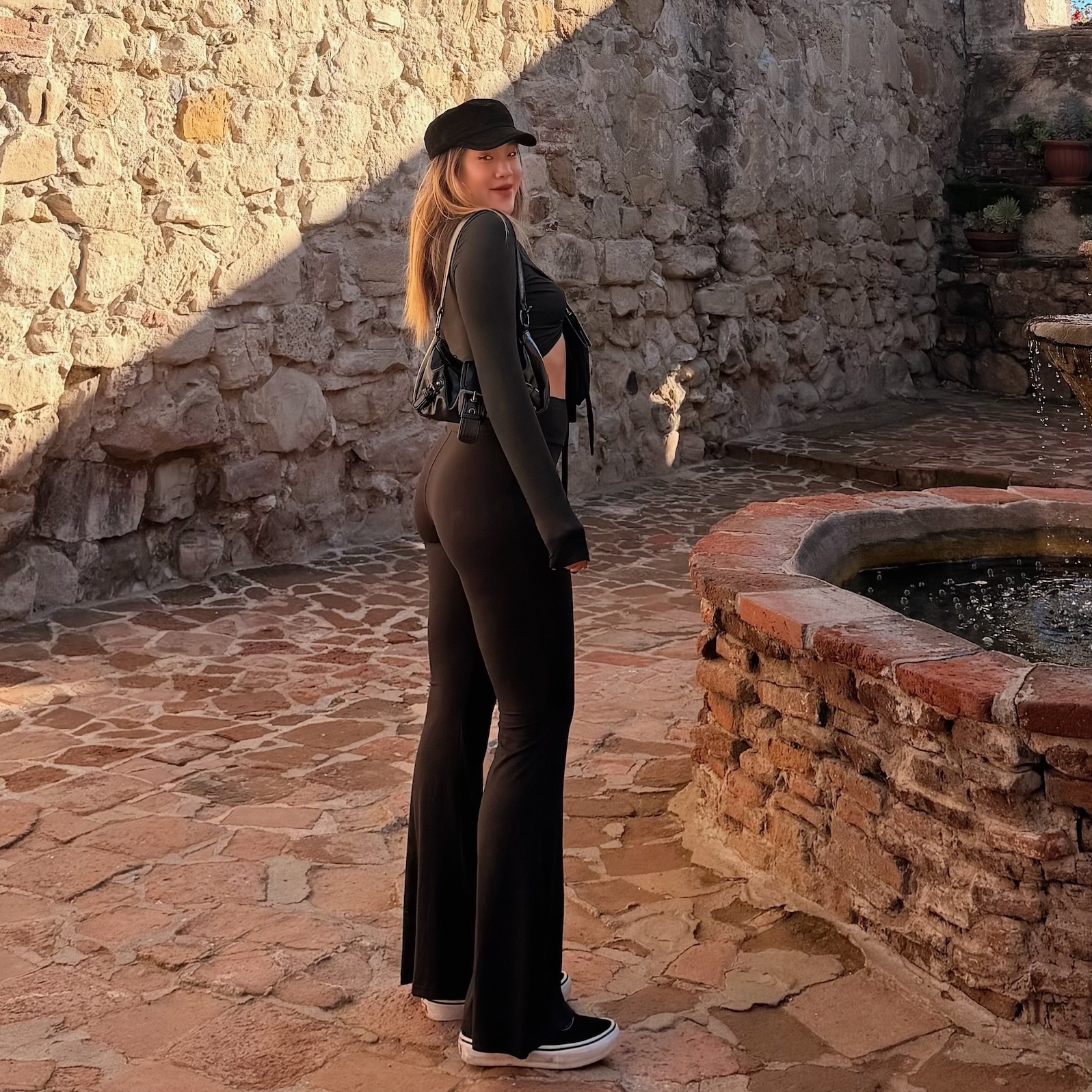 超彈力🫧裸感高腰喇叭褲