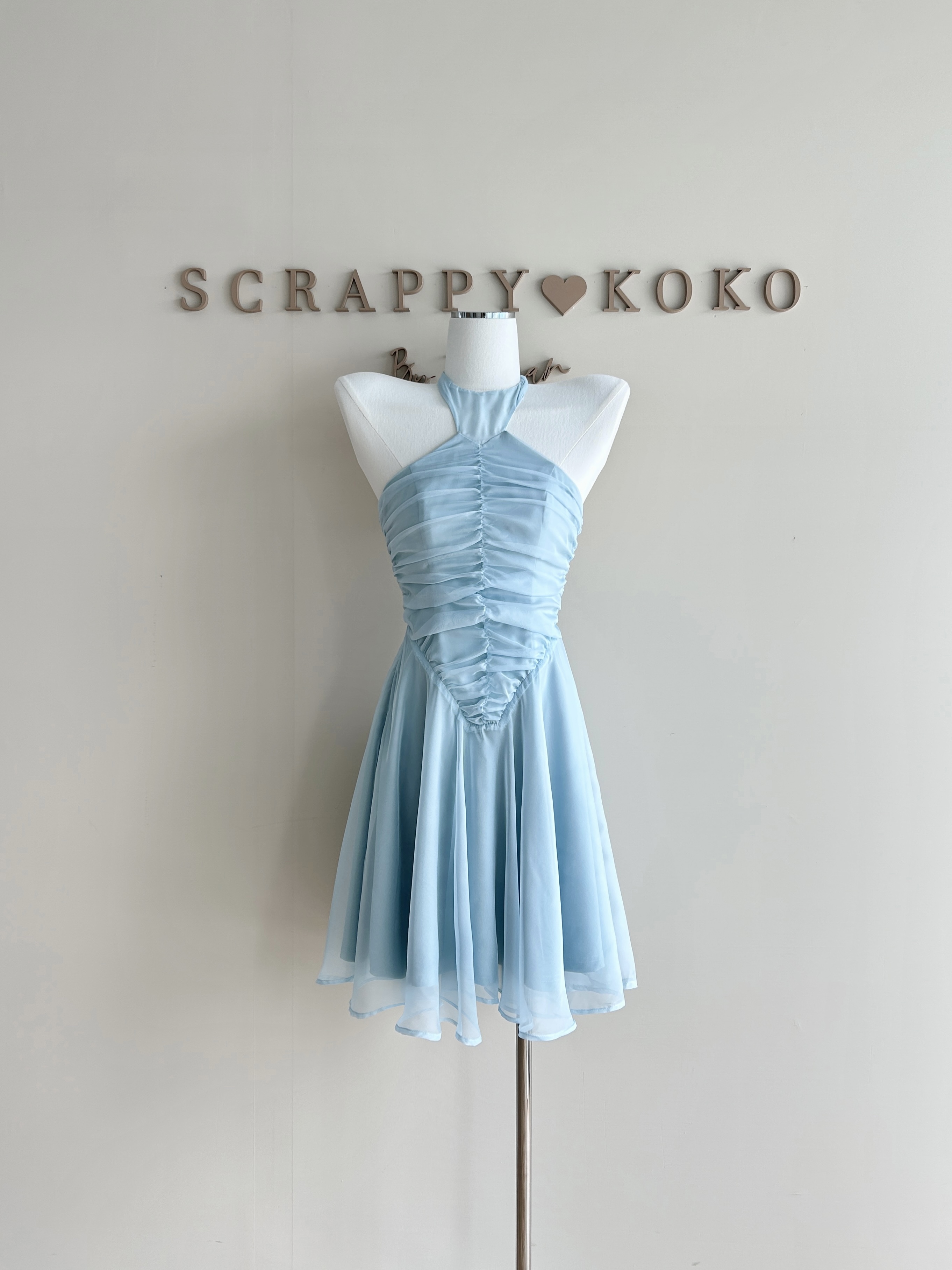 Sea Salt Mint 海鹽薄荷 綁帶雪紡洋裝