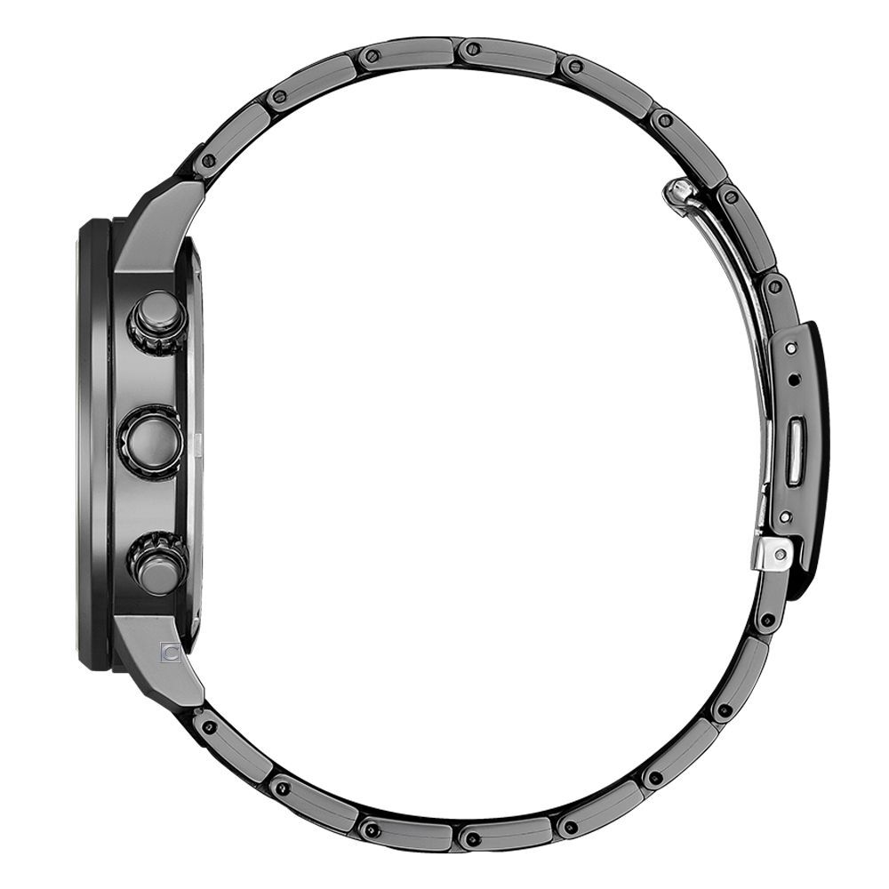 萬年鐘錶 - Citizen 星辰錶 深灰色光動能三眼計時男錶 CA0847-88H 錶徑43MM