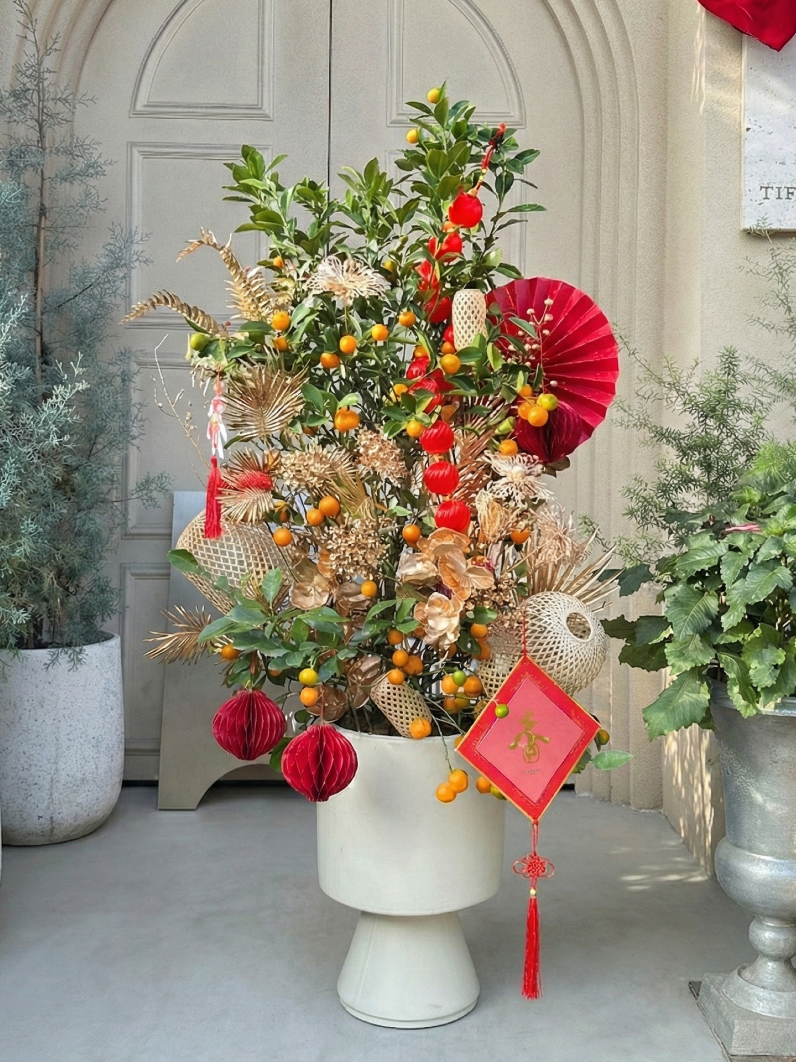 New Year Orange Planet