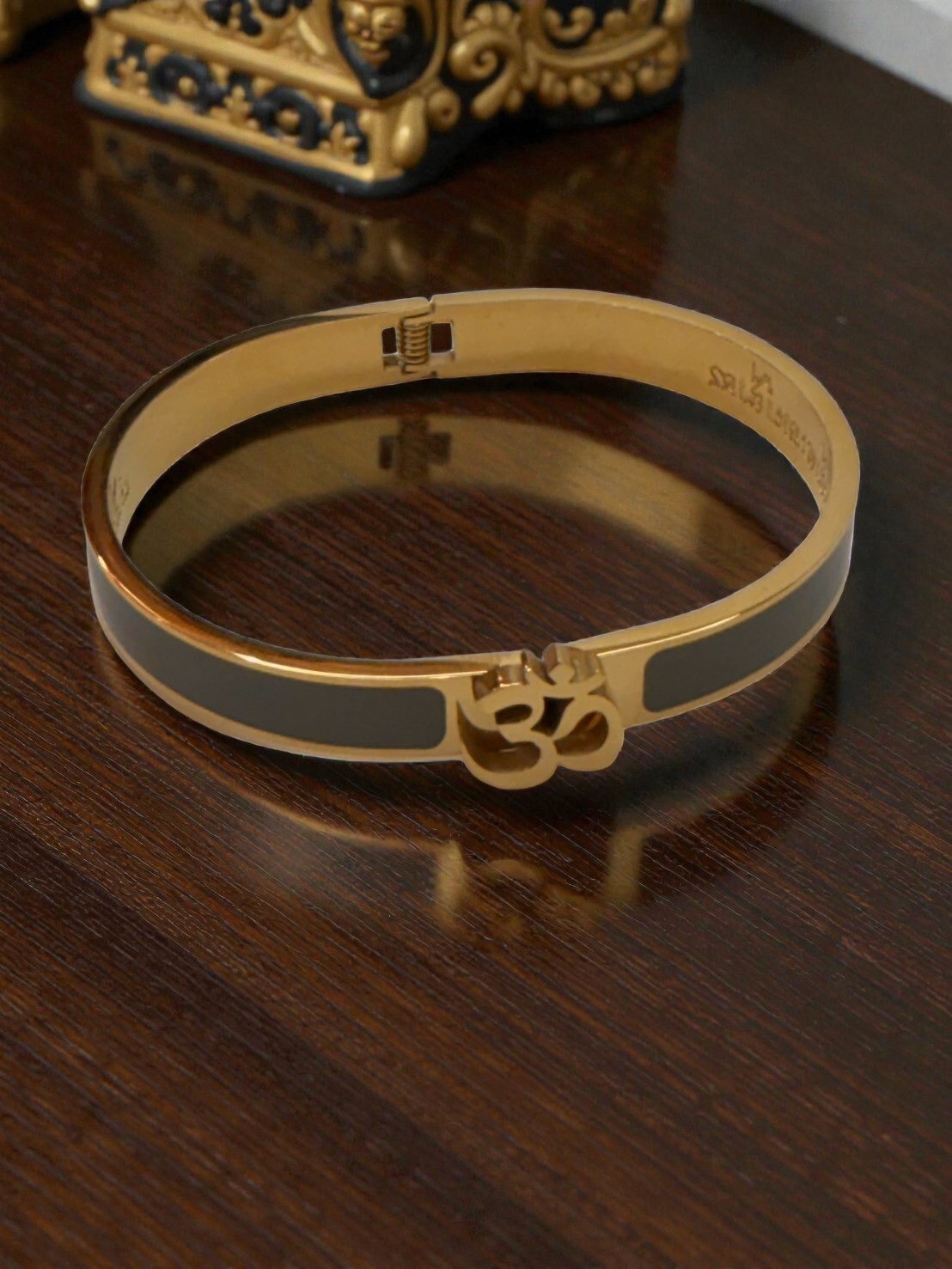 阿贊蓬力師傅 2566 象神符咒經文手鐲（灰綠色）｜ॐ 嗡 象神加持