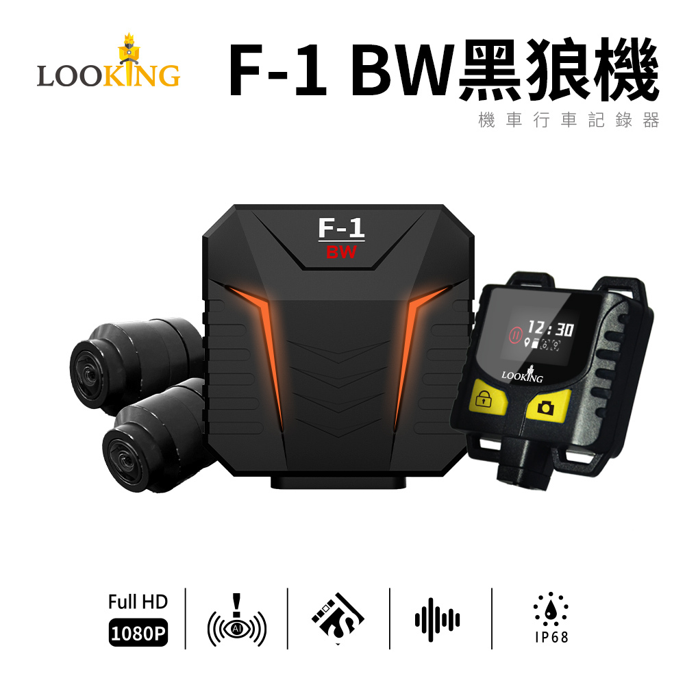 【F-1 BW 黑狼二代】AI智能偵測異常技術、主動式降噪收音
