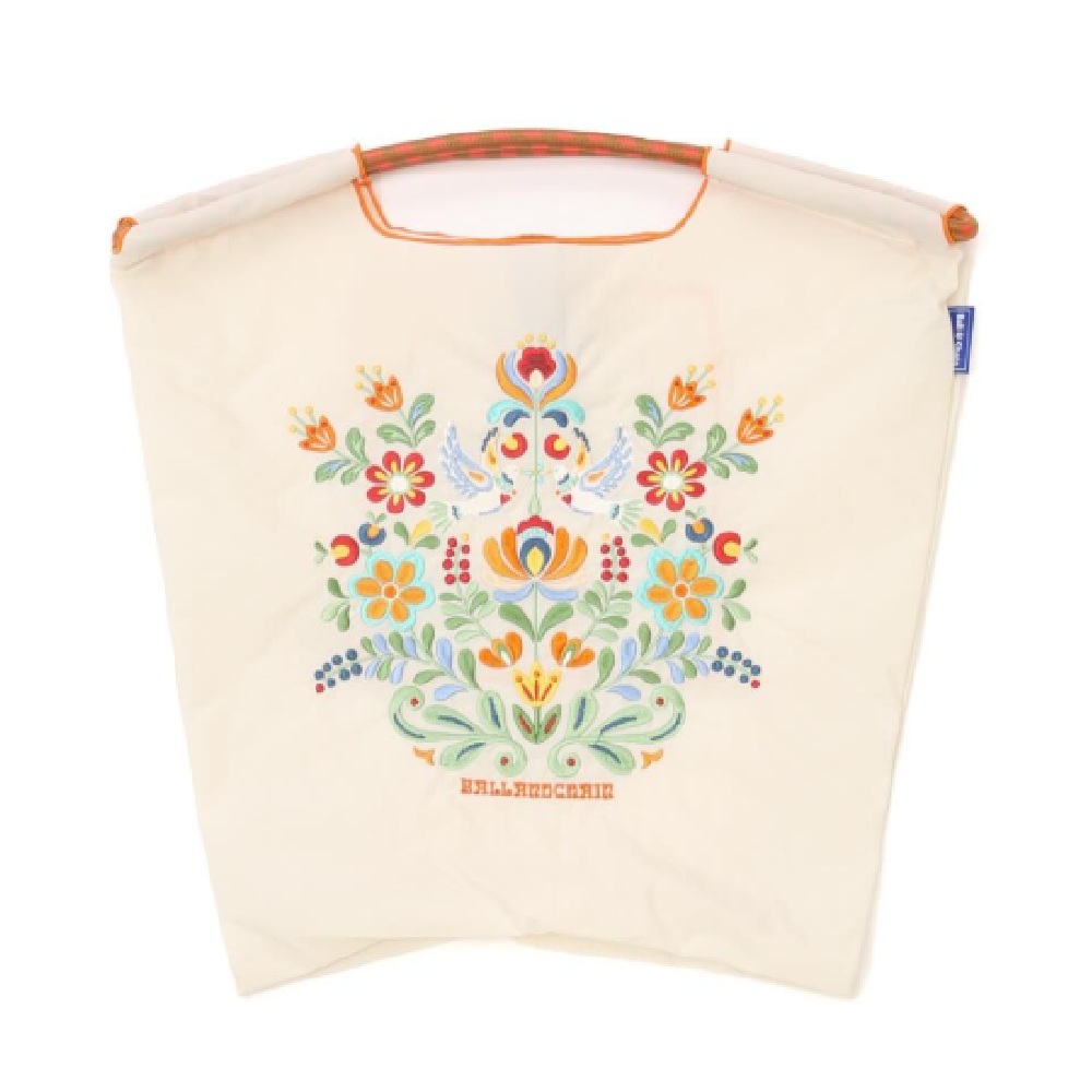 Ball＆Chain 刺繡環保購物袋 M號 - 白 (30107222)