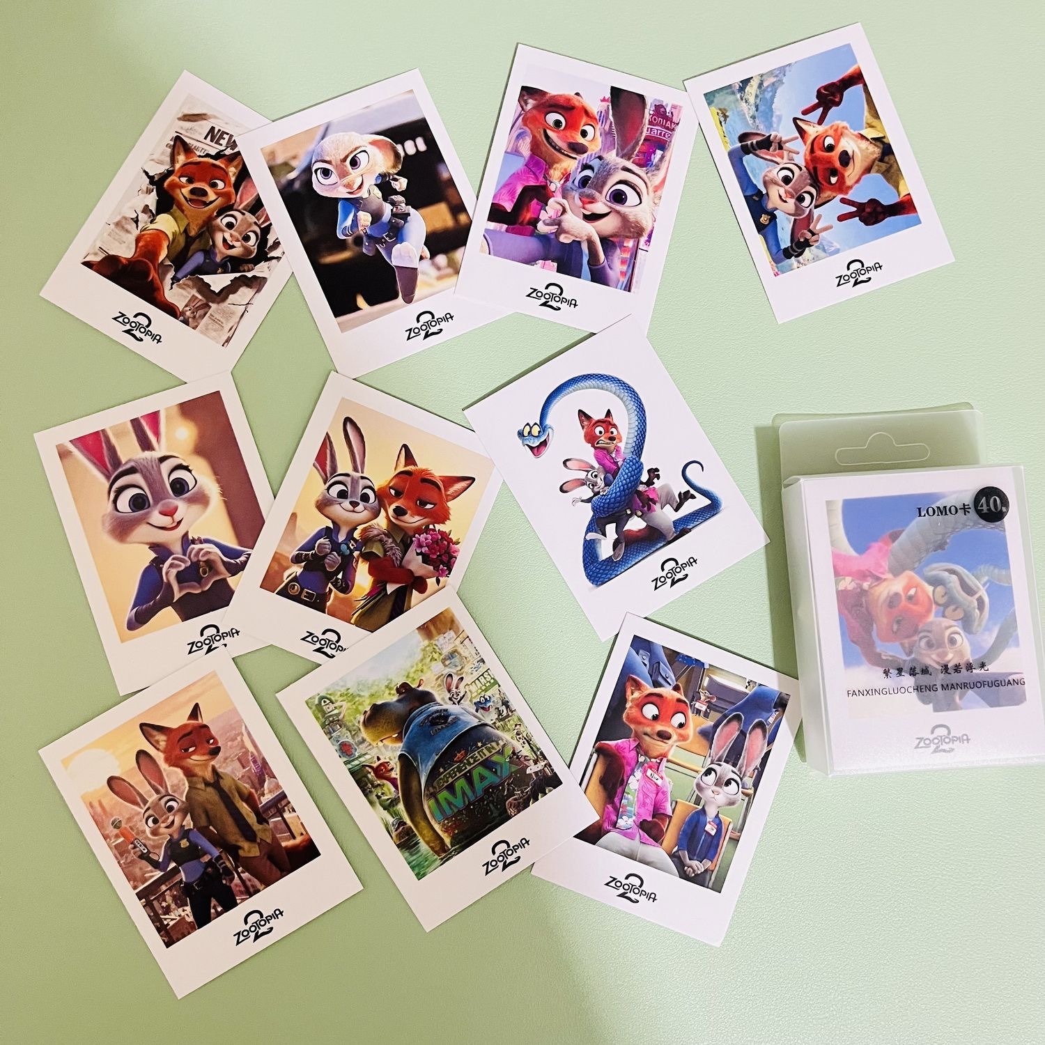 ZOOTOPIA 卡通疯狂动物城 lomo 收藏卡1盒40张