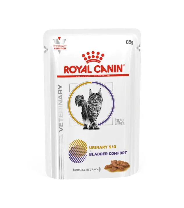 Royal Canin - 獸醫配方 - Urinary S/O + Bladder Comfort (in Gravy)  成貓泌尿道 + 舒緩緊張處方濕糧(肉汁)85g (原箱12包)