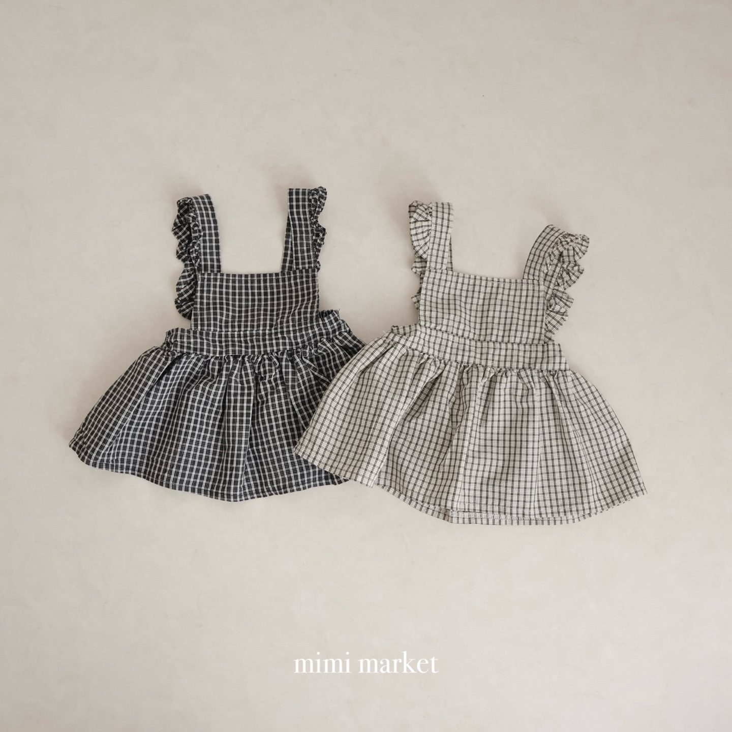 小時光格紋連衣裙